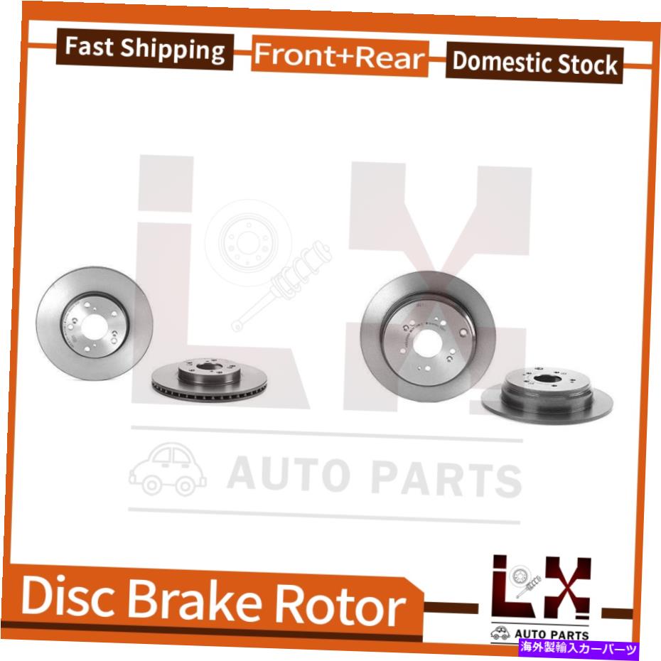 brake disc rotor ホンダCR-V 2006用にセットされたフロント＆リアブレンボコーティングOEブレーキローター Front & Rear Brembo Coated OE Brake Rotors Set For Honda CR-V 2006