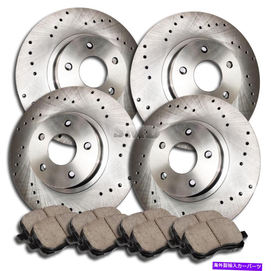 brake disc rotor A0120 FIT 2004 2005 Mazda 3 2.0Lɥ֥졼ߥåѥåF+R A0120 FIT 2004 2005 Mazda 3 2.0L Cross Drilled Brake Rotors Ceramic Pads F+R