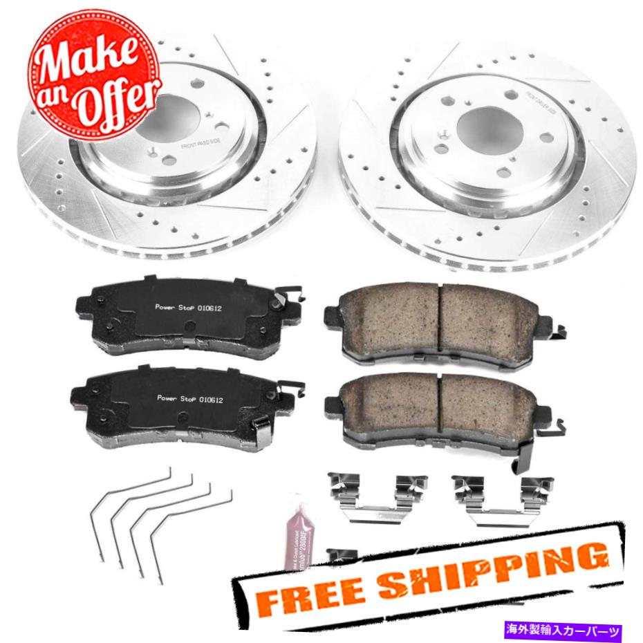 brake disc rotor ѥȥåK6959 1åZ23ܥ塼󥹥ݡĥ֥졼å15-17ۥǥå Power Stop K6959 1-Click Z23 Evolution Sport Brake Kit for 15-17 Honda Odyssey