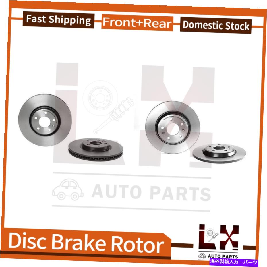 brake disc rotor フロント＆リアブレンボ高性能コーティングOEブレーキローターセット2013-2016 Front & Rear Brembo High Performance Coated OE Brake Rotors Set For Q5 2013-2016