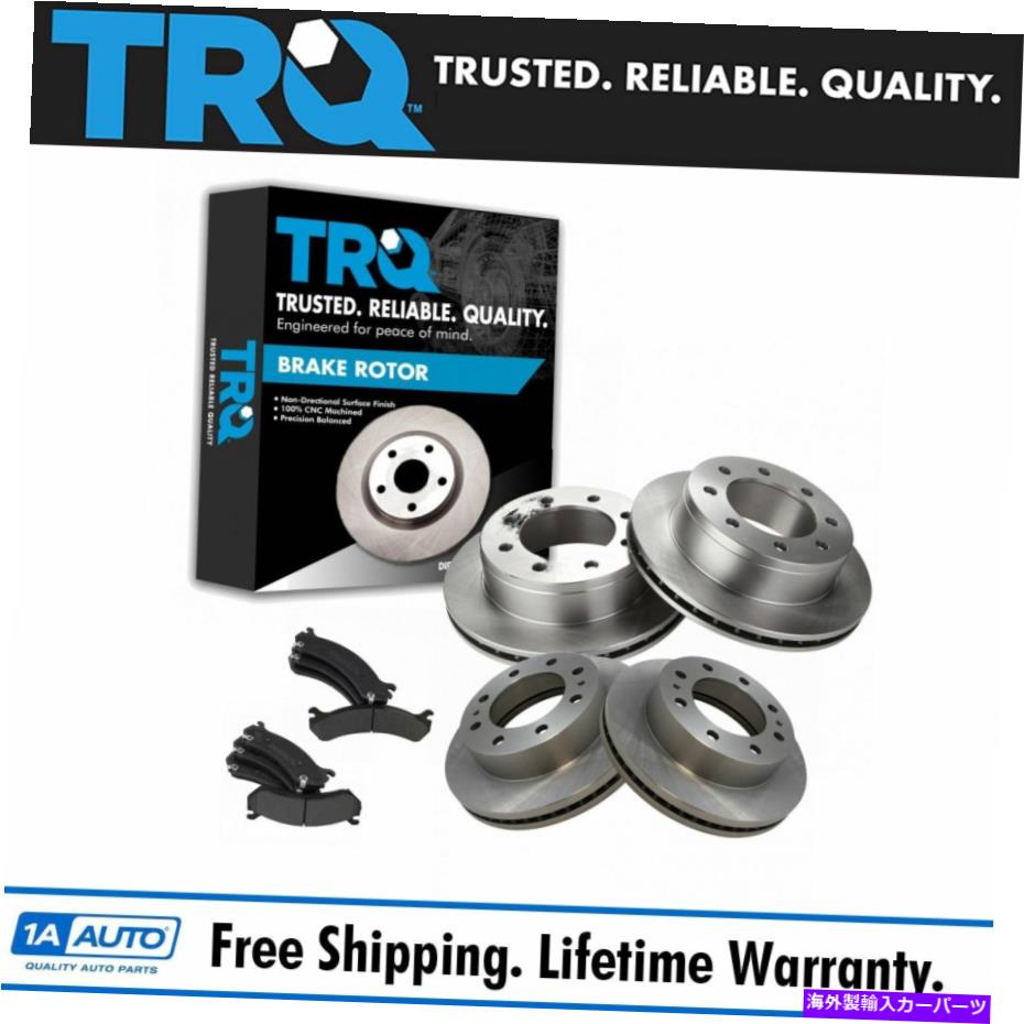 brake disc rotor GMトラック用の化学物質付きTRQブレーキローター＆プレミアムメタリックPOSIパッドフロントキット TRQ Brake Rotor & Premium Metallic Posi Pad Front Kit w/Chemicals for GM Truck