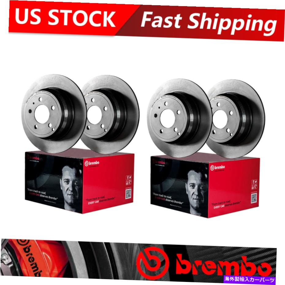 brake disc rotor 2002-2004ヒュンダイサンタフェフロント +リアコーティングブレーキローター-Brembo OE Fits 2002-2004 Hyundai Santa Fe Front + Rear Coated Brake Rotors - Brembo OE