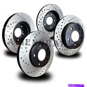 brake disc rotor DOD028S DODGE RAM 1500 2002-2021フロントブレーキロータークロスドリルディンプルスロット DOD028S Dodge Ram 1500 2002-2021 Front Brake Rotors Cross Drill Dimple Slots