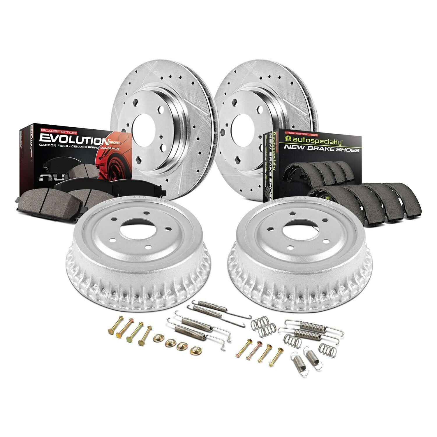 brake disc rotor ホンダシビック12-15ブレーキキットパワーストップ1クリックZ23エボリューションドリル＆ For Honda Civic 12-15 Brake Kit Power Stop 1-Click Z23 Evolution Drilled &