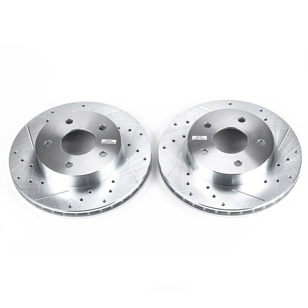 brake disc rotor STOPTECHスロット付きスポーツ-ST126.22015SR Disc Brake Rotor Set Front Power Stop AR8742XPR fits 99-04 Jeep Grand Cherokee