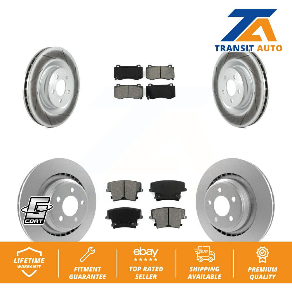 brake disc rotor STOPTECH 128.22011L Front Rear Coated Brake Rotor Semi-Metallic Pad Kit For Dodge Charger Challenger