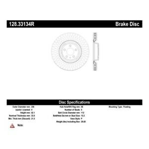 brake disc rotor htc4202 StopTech 128.33134R Sport Cross Drilled Brake Rotor For 17-18 Audi A6