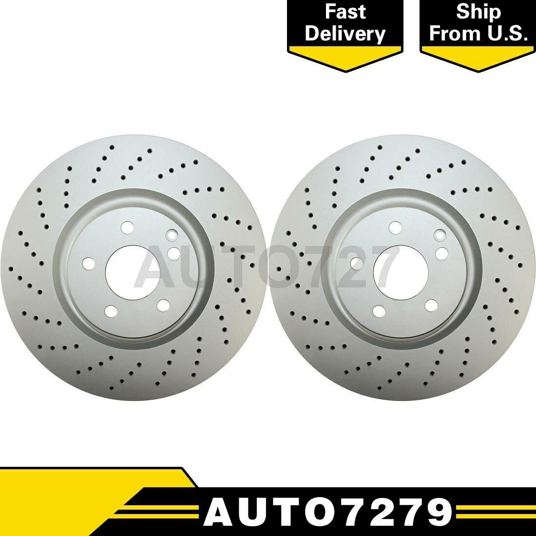 brake disc rotor 13-15 BMW x1用のstoptech ATE Front 2PCS Disc Brake Rotor For Mercedes-Benz CL55 AMG