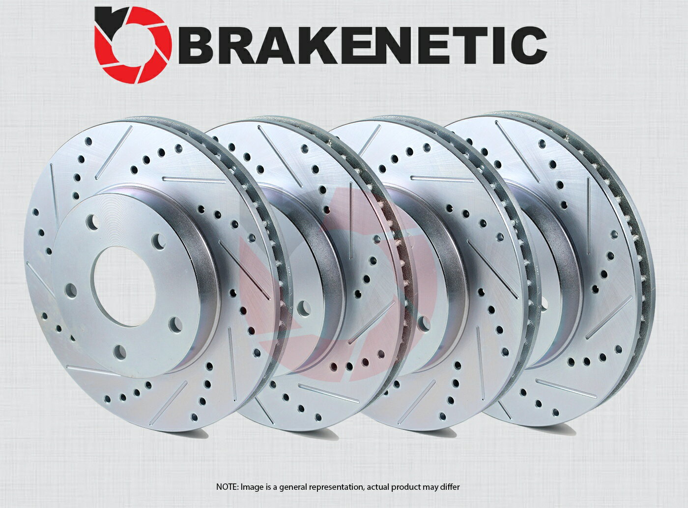 brake disc rotor ジープグランドチェロキーセントリックチェロキーセントリック2xフロントフロントパーツ [FRONT + REAR] BRAKENETIC SPORT Drilled Slotted Brake Disc Rotors BSR74841