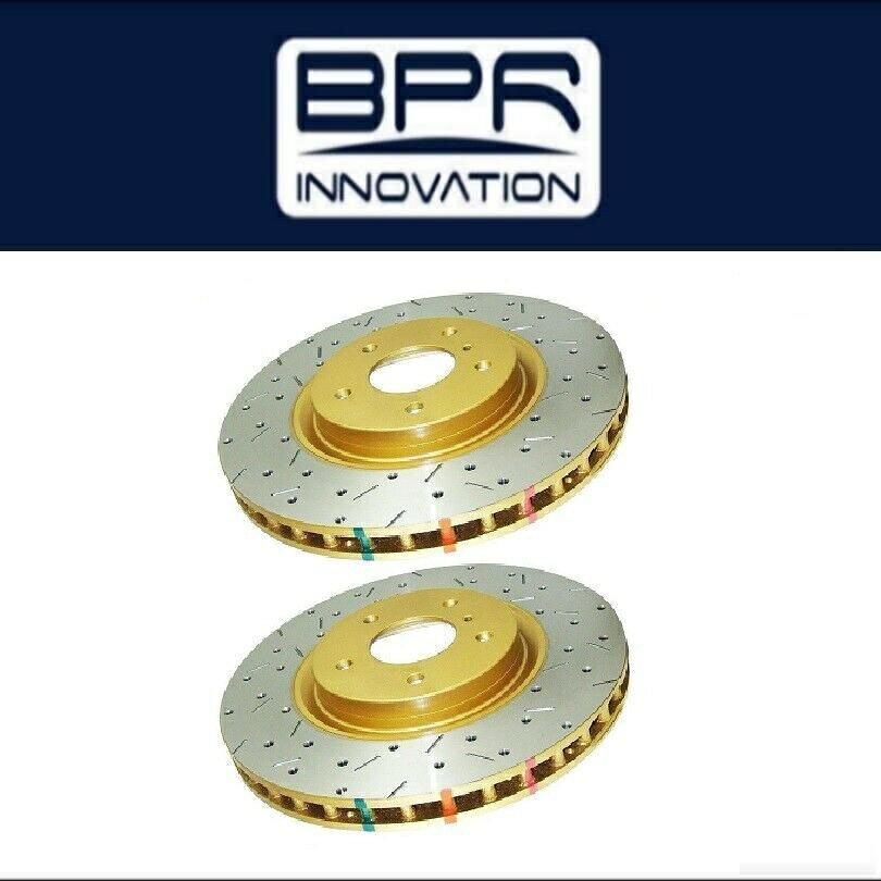 brake disc rotor Subaru Legacy GT 05-08フロントドリル＆スロット4000シリーズローター（ペア）のDBA DBA for Subaru Legacy GT 05-08 Front Drilled & Slotted 4000 Series Rotor (Pair)