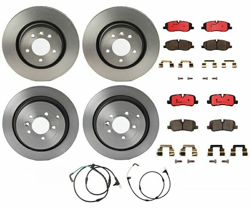 brake disc rotor LR3用のセンサー付きセラミックパッドの新しいフロント＆リアブレンボブレーキキットディスクローター NEW Front & Rear Brembo Brake Kit Disc Rotors Ceramic Pads with Sensors For LR3