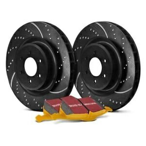 brake disc rotor ポンティアックG8 08-09 EBCステージ5スーパーストリートのくぼみ＆スロット付きフロントブレーキキット For Pontiac G8 08-09 EBC Stage 5 Super Street Dimpled & Slotted Front Brake Kit