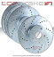 brake disc rotor 4pcs c-tekǥǥ֥졼2014-2017 FRONT + REAR SET Performance Cross Drilled Slotted Brake Disc Rotors TBS105794