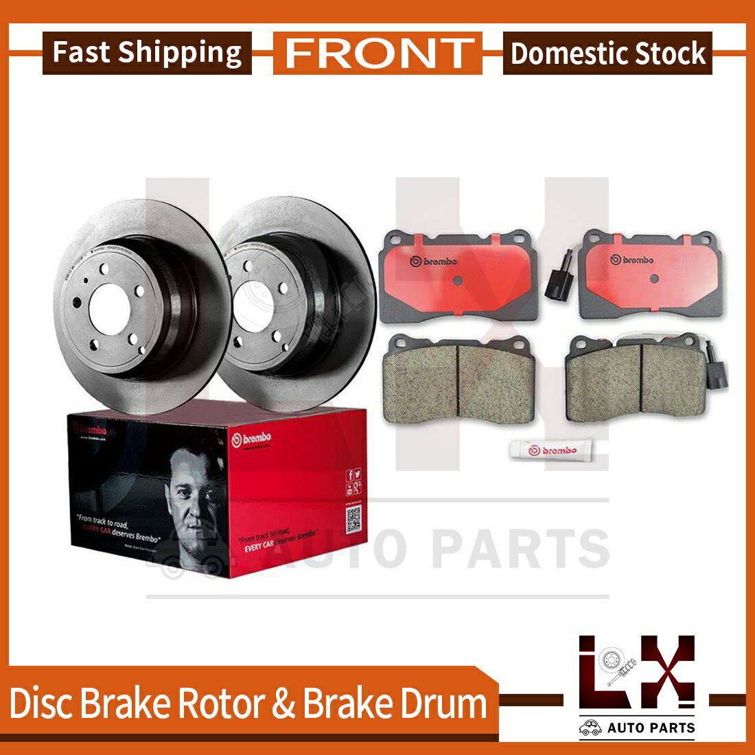 brake disc rotor 2015-2017のフロントブレンボブレーキローターとセラミックブレーキパッドキットスバ..