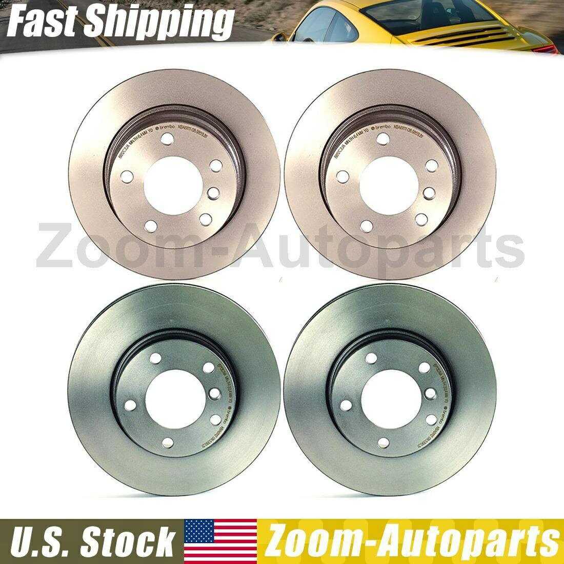 brake disc rotor bremboフロント312mmリアドリルドリル286mmブレーキブレーキキットvw cc eos tiguan Brembo Front Rear Brake Rotors Complete Set of 4 Fits 2003-2005 BMW Z4