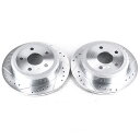 brake disc rotor htc4203 Disc Brake Rotor Set-Rear Drilled, Slotted and Zinc Plated Brake Rotor Pair Rear(2)