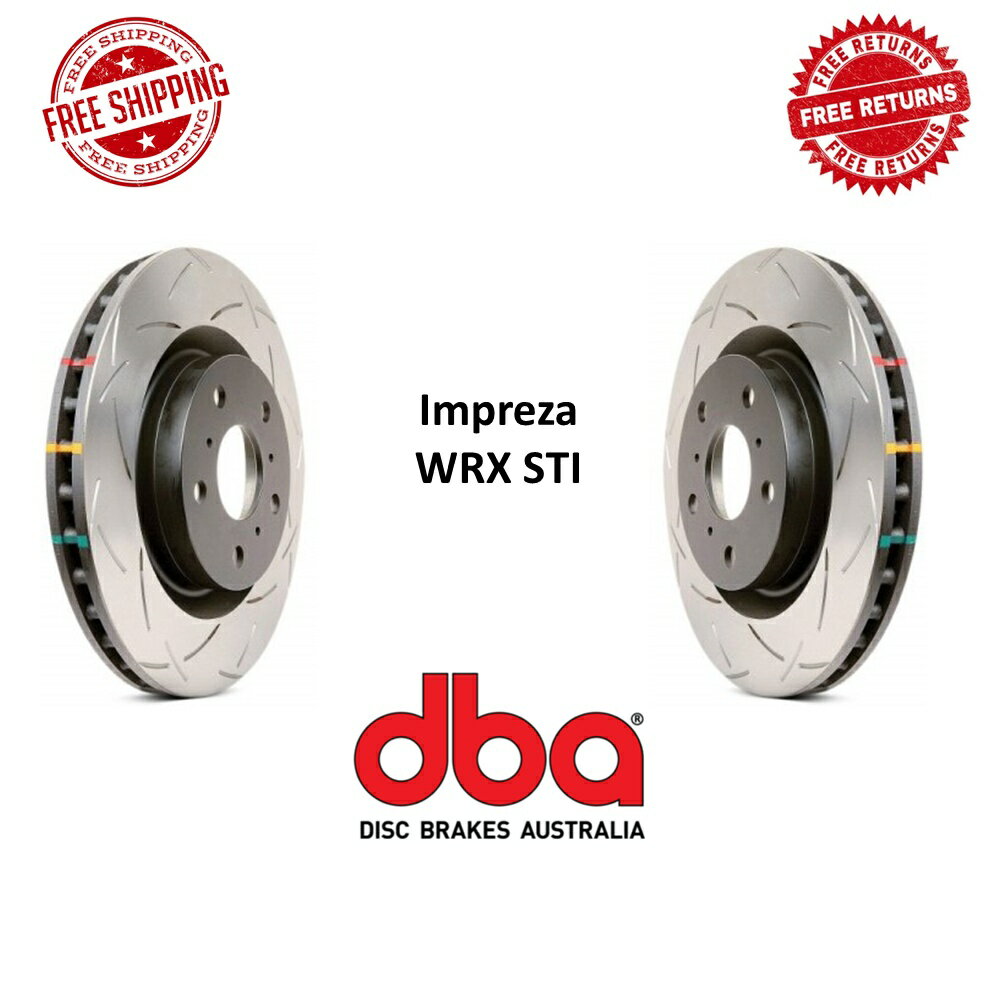 brake disc rotor DBAǥ奢ɥ륹åȥåȥꥢ֥졼ǥڥ08-13 IMPREZA WRX STI DBA Dual-Drilled Slotted Rear Brake Disc Rotor Pair For 08-13 Impreza WRX STI