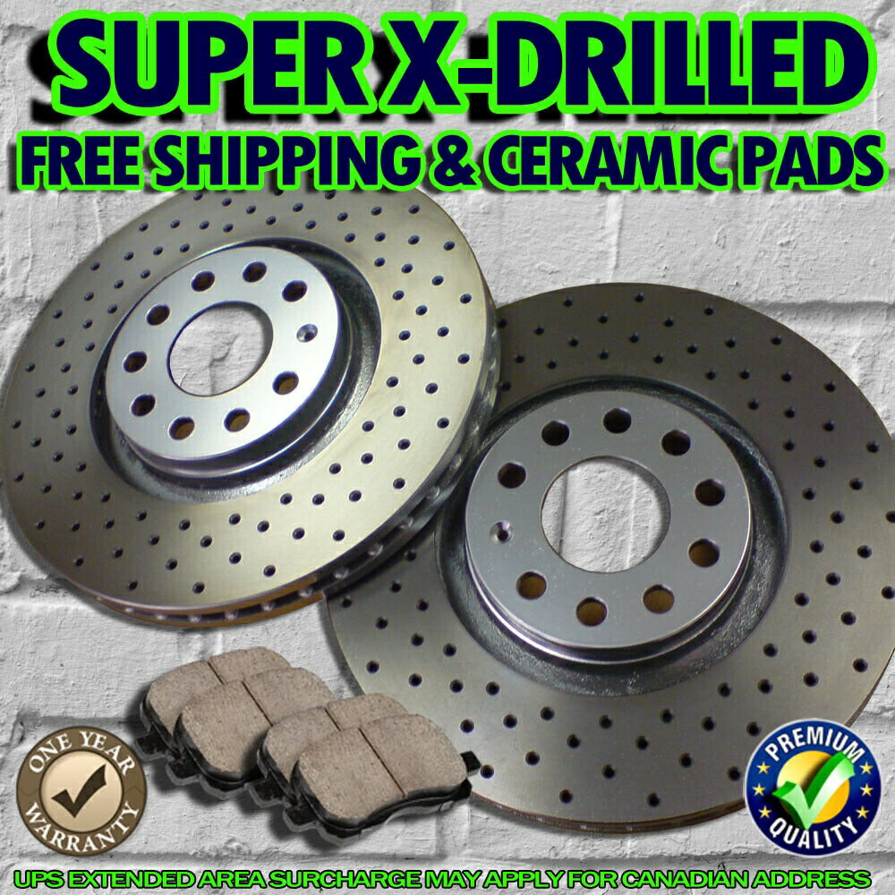 brake disc rotor 2007ǯ2008ǯߥ˥ѡɥ륹åȥߥåslv S0147 FIT 2007 2008 Nissan Maxima SUPER X Drilled Brake Rotors Ceramic Pads