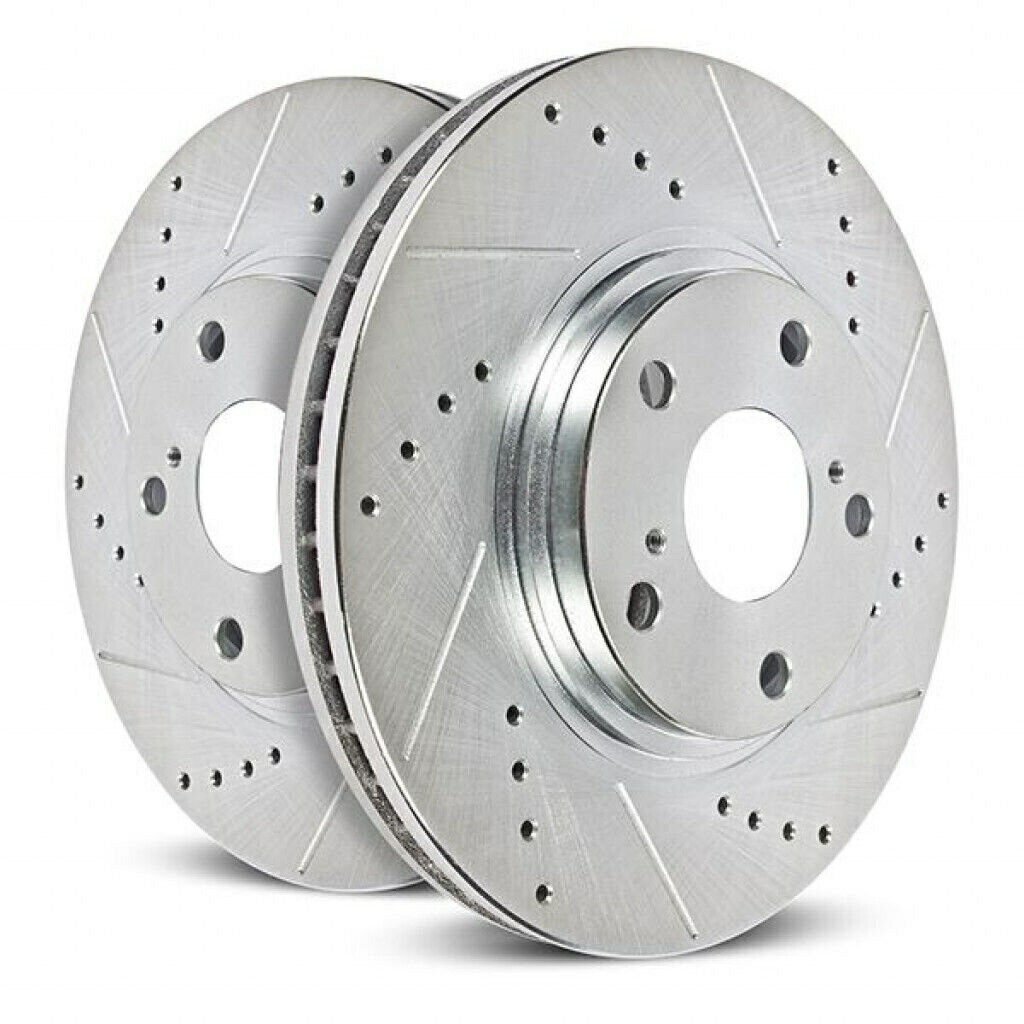 brake disc rotor （f＆ r））トップブレーキローター + posi静か静かなtbp12670 Power Stop Brake Rotors For Hummer H2 2003-2009 Front Drilled & Slotted - Pair
