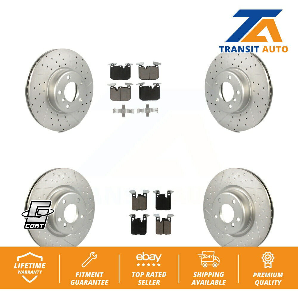 brake disc rotor BMW 228i Xdrive用のフロントリアコーティングディスクブレーキローターとセラミックパッドキット Front Rear Coated Disc Brake Rotors And Ceramic Pads Kit For BMW 228i xDrive