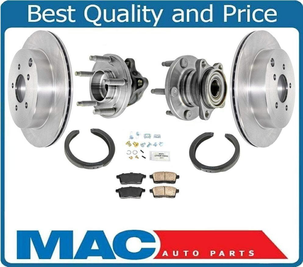 brake disc rotor メルセデスC216 W221 R230 Rear Rotors Pads Hub Bearings for 07-10 All Wheel Driv..