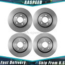 brake disc rotor [tg +A] Brakenetic Sport Drilled Slotted Brake Rotors w/Akebono BSR74934 For 2005-2012 Ford 4X Front Rear Disc Brake Rotor Brembo