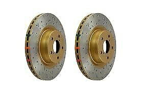 brake disc rotor 2PCS DBA Front Drilled &Slotted 4000 Series Rotor for 93-96 Mazda RX-7