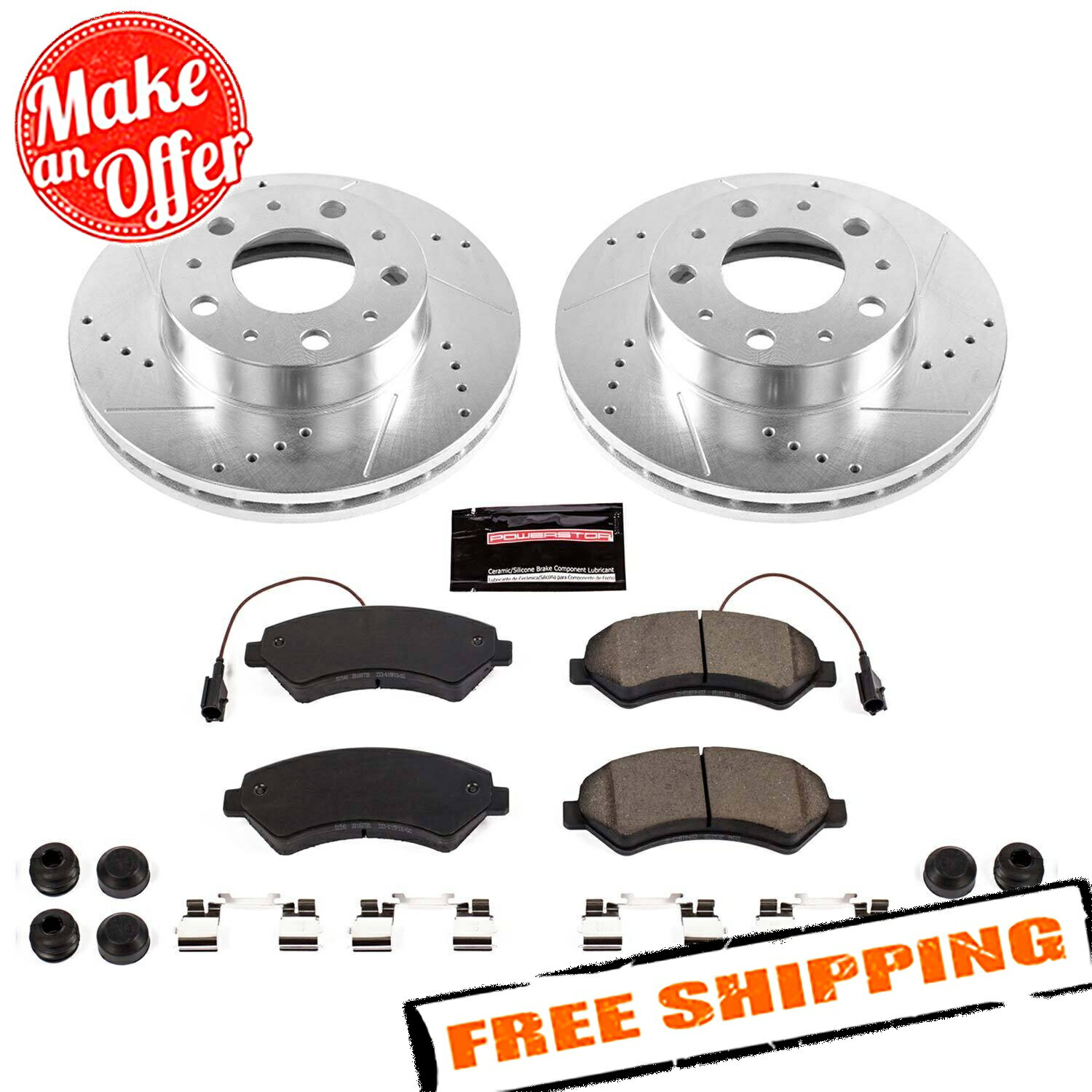 brake disc rotor シボレーシルシル2500 hd gmc Power Stop 1-Click Z23 Evolution Sport Brake Kit for 14-18 Ram ProMaster 2500