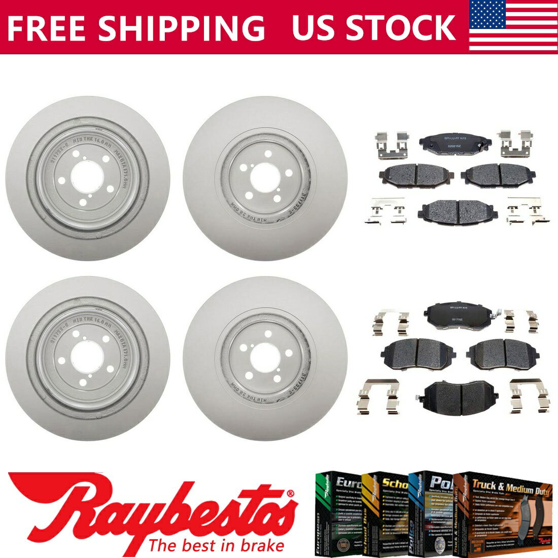 brake disc rotor 2006年年2012年フォード4xフロントリアブレンボディスク For 2005-2009 Subaru Legacy Front Rear Kit Coated Brake Rotors & Ceramic Pads