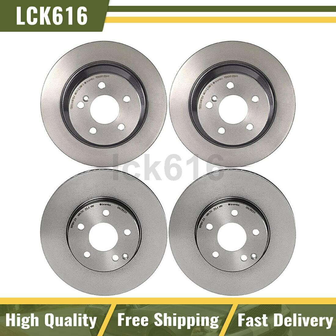 brake disc rotor OEM New 2004 Subaru Impreza Brembo Brake Rotors Front Rear Kit Set of 4 For 2003-2009 Mercedes-Benz E320