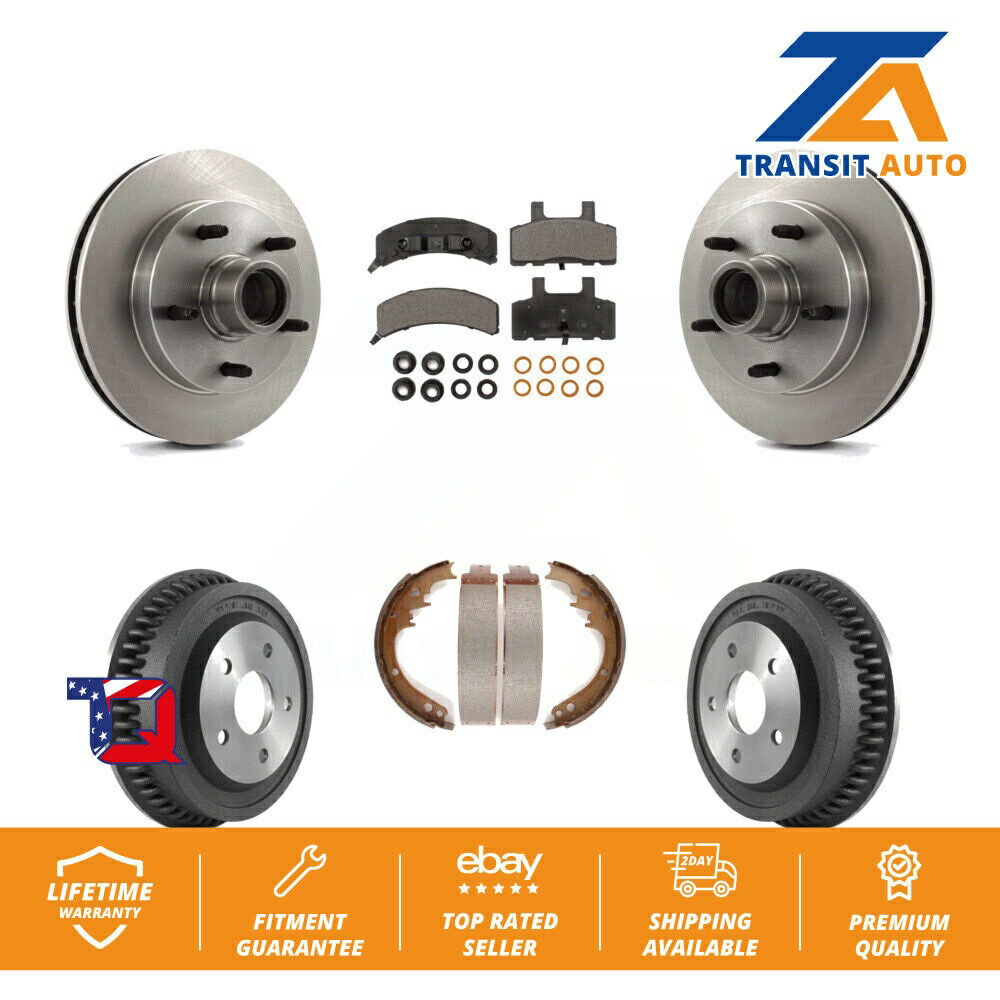 brake disc rotor フロントリアブレーキローターハブセラミックパッドドラムドラムキット1994-1999 Dodge Ram 1500 RWD Front Rear Brake Rotor Hub Ceramic Pad Drum Kit For 1994-1999 Dodge Ram 1500 RWD