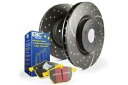 brake disc rotor ジープグランドチェロチェロキードッジデュランゴ用 EBC Brakes S5KF1255 S5 Kits Yellowstuff and GD Rotors(2)