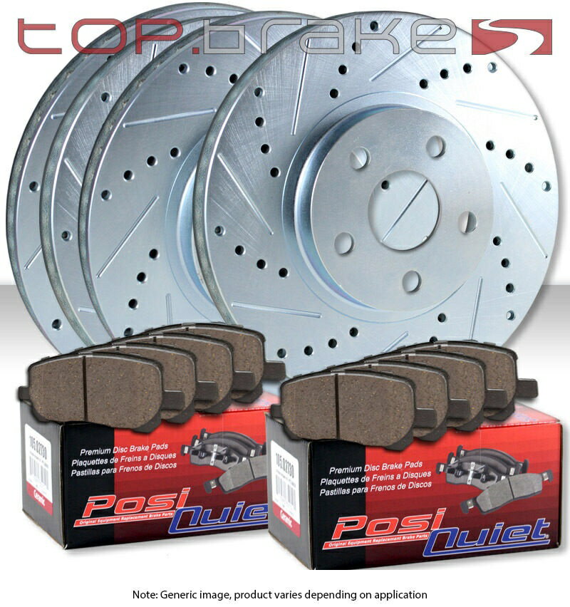 brake disc rotor FR˥ȥåץ֥졼ɥ륹åȥ֥졼 + POSIŤSMѥåTBP8289 (F&R) TOPBRAKES Drill Slot Brake Rotors + POSI QUIET SM Pads TBP8289