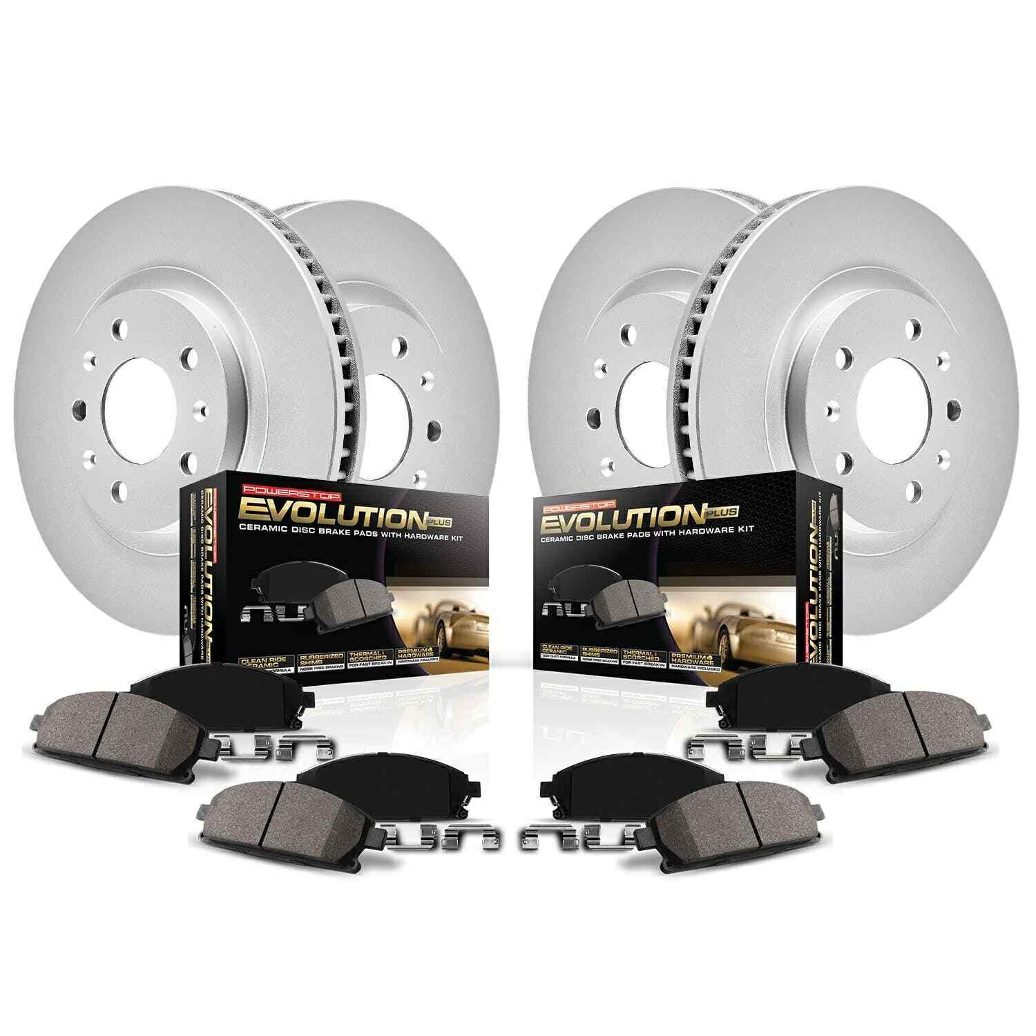 brake disc rotor パワーストップCRK2829 Z17エボリューションブレーキキットフロント/リアフォードエッジ用ローター付き Power Stop CRK2829 Z17 Evolution Brake Kit w/Rotors for Front/Rear Ford Edge