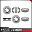 brake disc rotor 2007-2008 ISUZU I-290コーティングブレーキロータードラムセラミックパッドとブレーキシューズ Fits 2007-2008 Isuzu i-290 Coated Brake Rotors Drums Ceramic Pads & Brake Shoes