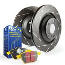 brake disc rotor 12-18 Q5 2.0T 12.6 のEBC YellowStuffブレーキパッドとスロットローター EBC YellowStuff Brake Pads Slotted Rotors for 12-18 Q5 2.0T 12.6 Front