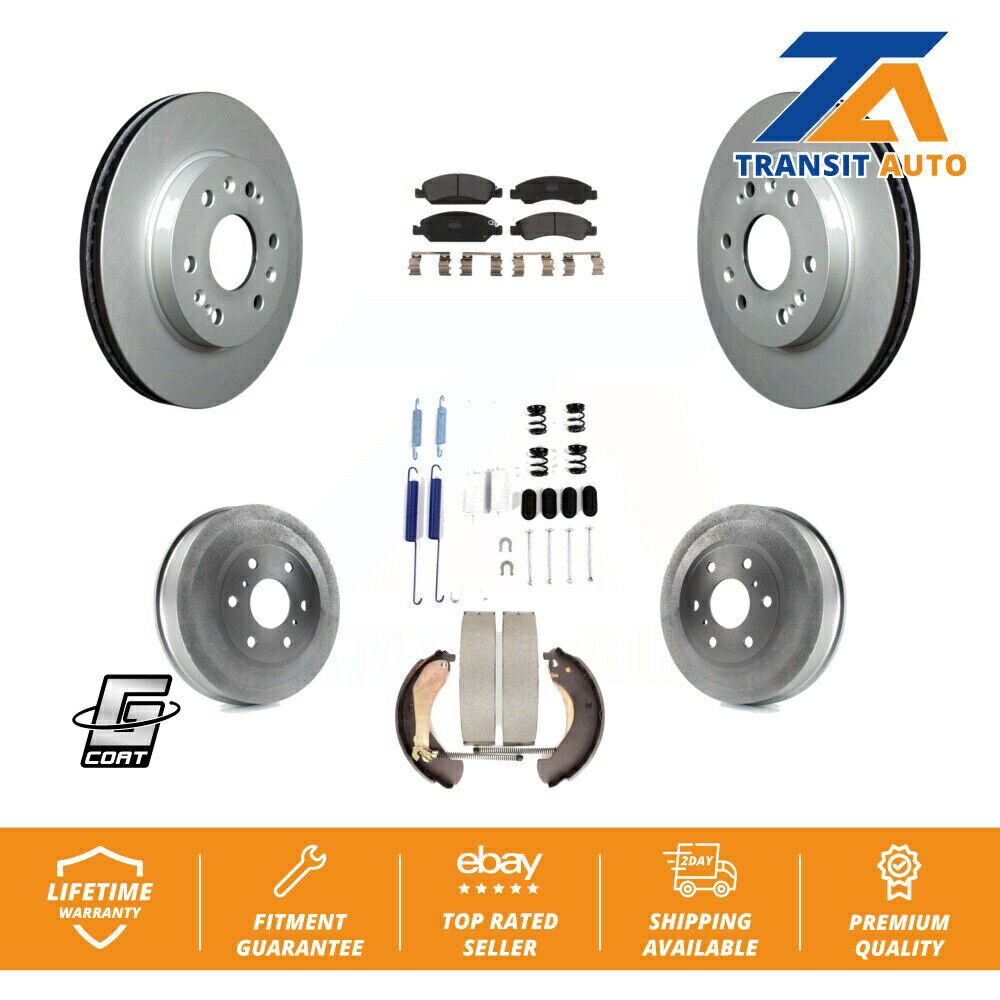 brake disc rotor シボレー1500用のフロントリアコートブレーキローターセミメタリックパッドドラムキット(7PC) Front Rear Coa...