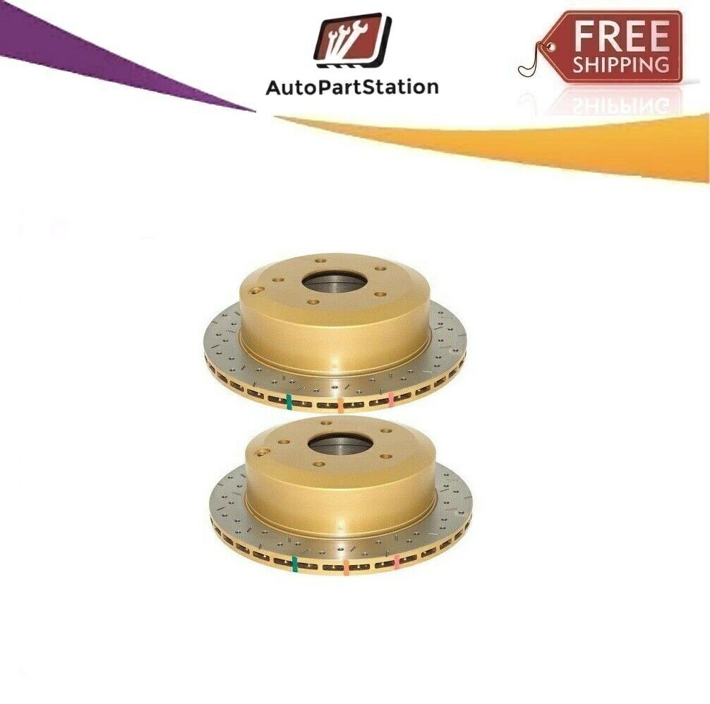 brake disc rotor DBAリアスロット＆ドリル4000シリーズローター（ペア）ポンティアックGTO 2005 DBA Rear Slotted & Drilled 4000 Series Rotor (Pair) For Pontiac GTO 2005