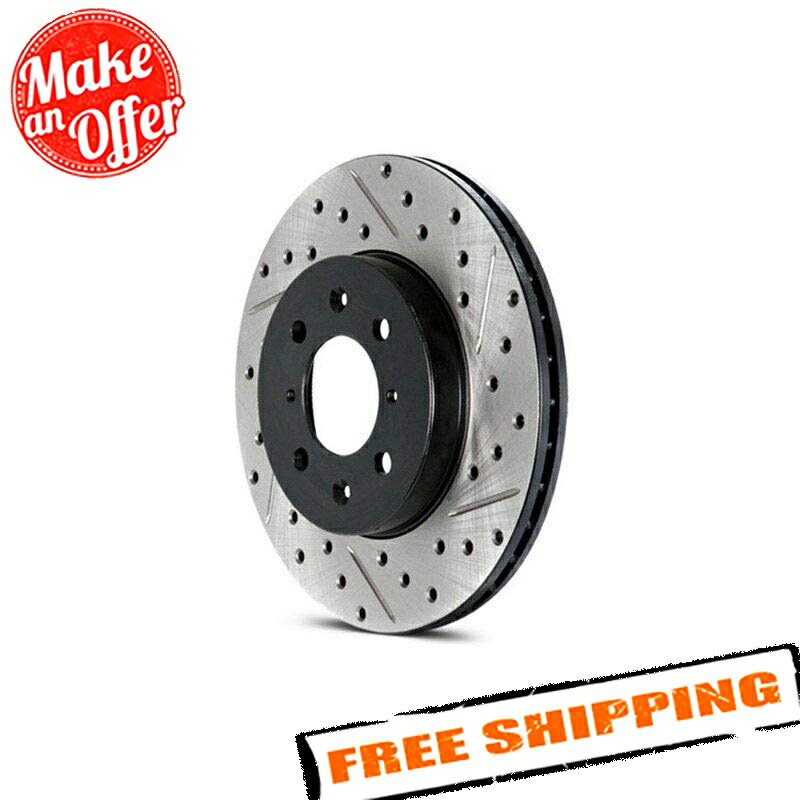 brake disc rotor 13-18 BMW 650iグランクーペ用のストップテックスポーツドリル＆スロットフロントブレーキローター StopTech Sport Drilled & Slotted Front Brake Rotor for 13-18 BMW 650i Gran Coupe
