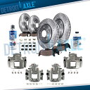brake disc rotor 2008年から2012年のグランドキャラバンのフロント&リアドリルローターキャリパーブレーキパッド Front & Rear ...