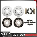 brake disc rotor Dodge Grand Caravan 2005 2004コーティングされたローターとメタリックパッド +ドラム&シューズ F...