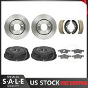 brake disc rotor 2001年から2003年のダッジグランドキャラバンセラミックパッドブレーキローター +ブレーキドラムシューズ For 2001...