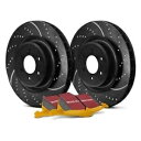 brake disc rotor Kia Optima 11-15 EBCステージ5スーパーストリートのくぼみとスロット付きフロントブレーキキット用 For Kia Optima 11-15 EBC Stage 5 Super Street Dimpled & Slotted Front Brake Kit(2)