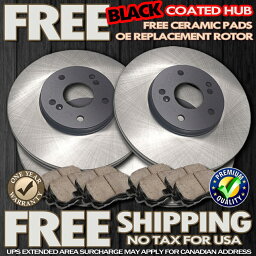 brake disc rotor O0670 FIT 2006 2007 TOYOTA RAV4 2.4L非3RDROWSEATSブラックブレーキローターパッドF+R O0670 FIT 2006 2007 Toyota Rav4 2.4L Non-3rdRowSeats Black Brake Rotors Pads F+R