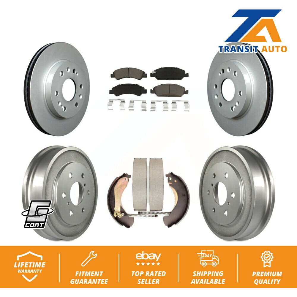brake disc rotor シボレーシルバラード1500用のフロントリアコーティングブレーキローターセラミックパッドドラムキット Front Rear Coated Brake Rotors Ceramic Pad Drum Kit For Chevrolet Silverado 1500