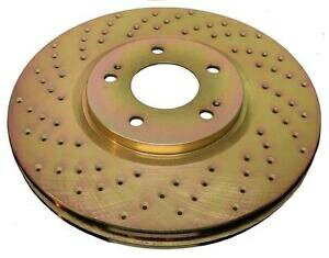 brake disc rotor ե+ꥢॴɥɥɥ֥졼ǥEVO X 10 W/BREMBO TBS75871 FRONT+REAR Custom Gold Drilled Brake Disc Rotors for EVO X 10 w/Brembo TBS75871