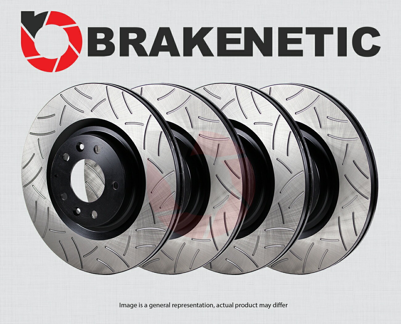 brake disc rotor [フロント+リア] Brakenetic Premium GTスロット付きブレーキディスクローターBPRS88804 [FRONT+REAR] BRAKENETIC PREMIUM GT SLOTTED Brake Disc Rotors BPRS88804