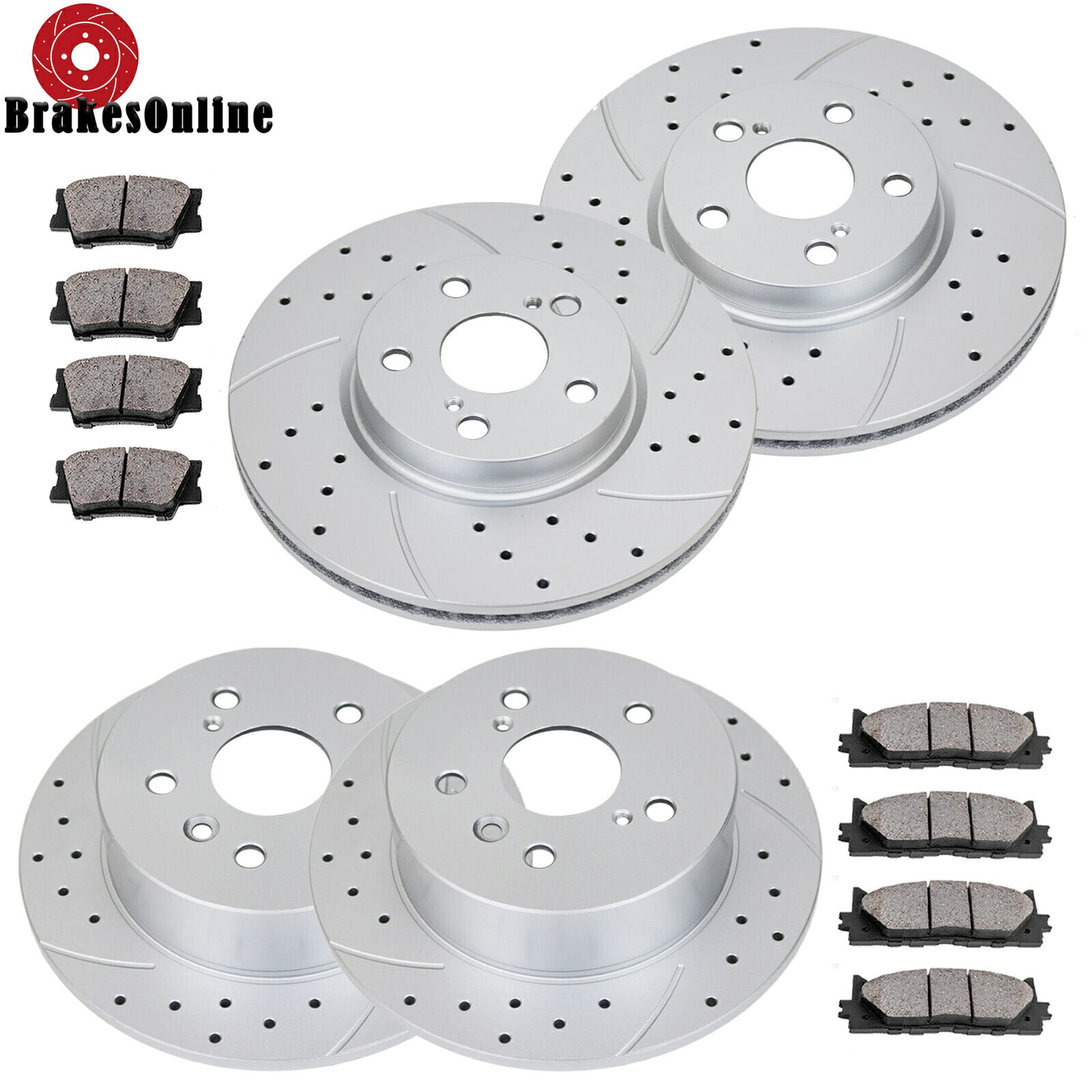 brake disc rotor 296mmフロント281mmリアブレーキローターレクサストヨタカムリアバロンブレーキ 296mm Front 281mm Rear Brake Rotors Pads for Lexus Toyota Camry Avalon Brakes