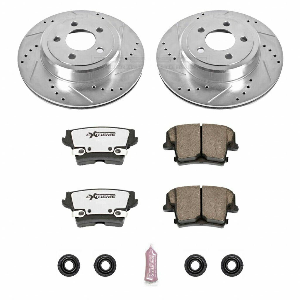brake disc rotor ダッジチャレンジャーのパワーストップブレーキキット2009-2020リアZ26-ストリートウォリアー Power Stop Brake Kit For Dodge Challenger 2009-2020 Rear Z26-Street Warrior