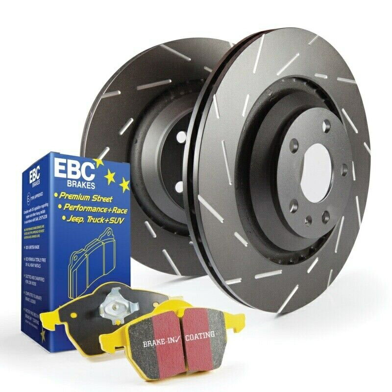 brake disc rotor 17-21クラブマンF54 1.5TのEBC YellowStuffブレーキパッドとスロットローター[フロント] EBC YellowStuff Brake Pads & Slotted Rotors for 17-21 Clubman F54 1.5T [Front]